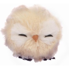 Gufo Ball Diametro 7 cm Addobbo Albero Natale Decorazione Appendibile Beige