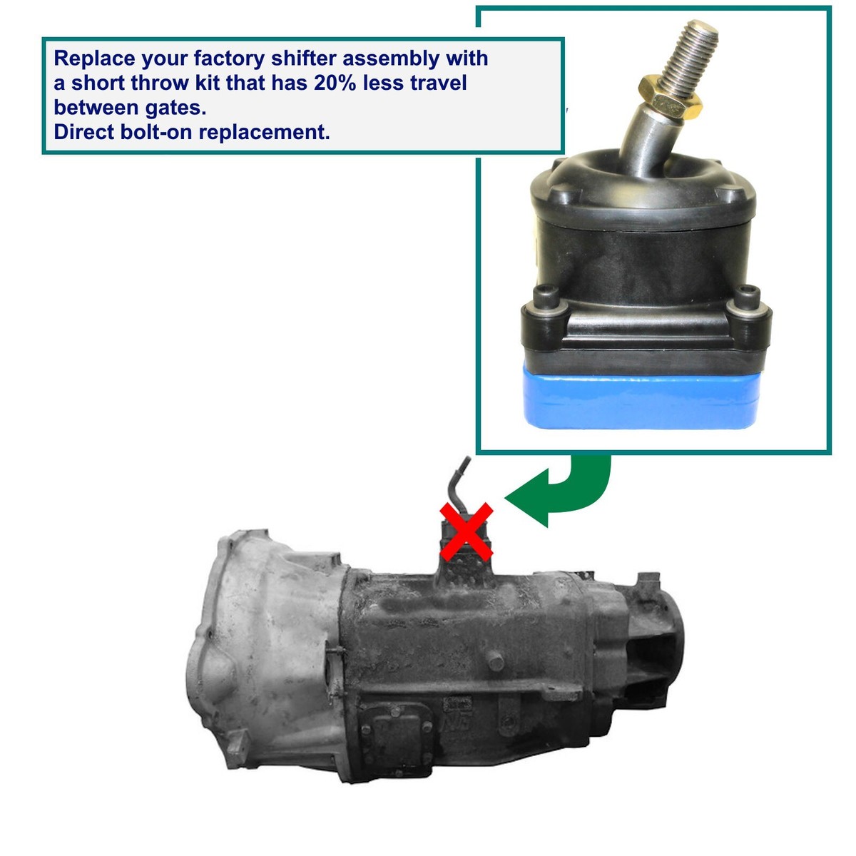 NV5600 Short Throw Shifter with Mounting Kit for 1998-up Dodge Ram