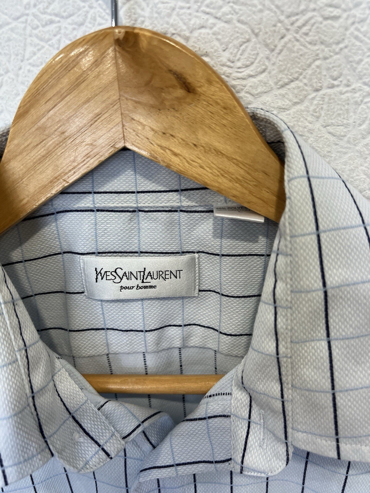 Yves Saint Laurent YSL camicia manica corta grande