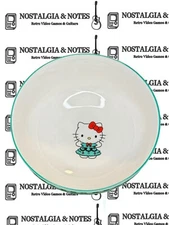 Hello Kitty Christmas Ceramic Cereal Bowl Christmas Trees Sanrio NEW