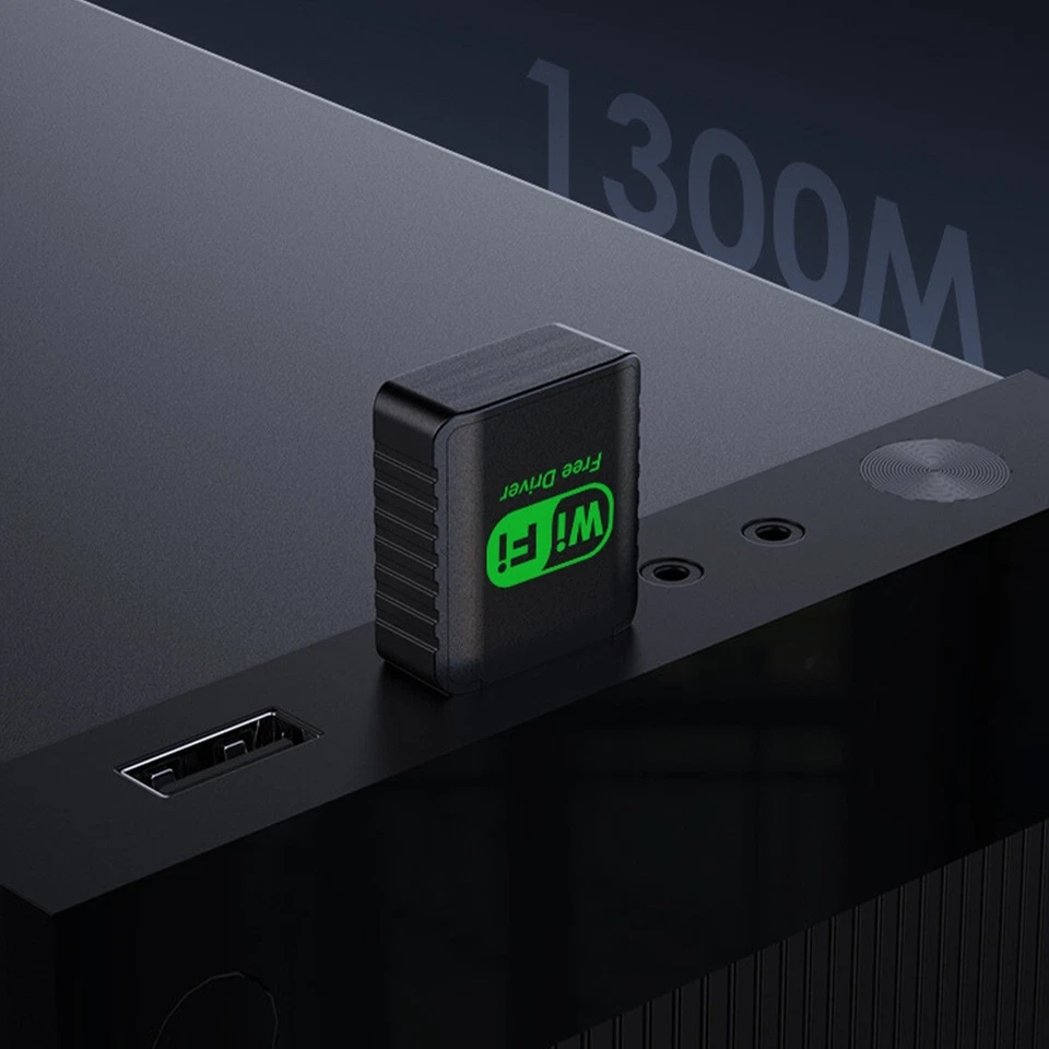 USB WiFi Bluetooth Adapter 1300Mbps Dual Band 5G/2.4GHz Wireless Network Rece - Image 4 of 4