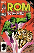 ROM, ONE STEP BEYOND, #72, MARVEL, 1985, JONES/CLARK, SLEEVE/BOARD