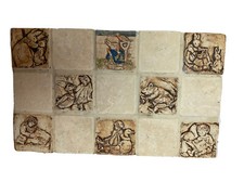 HandMade Porcelain Art Tile Backsplash Medallion Centerpiece Decor 20 X 12  