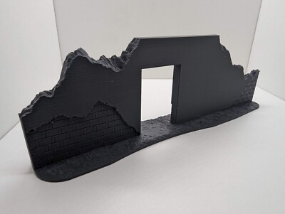 Große zerstörte Wand | 1x Stück | 28 mm 1:56 20 mm Wargames Modell Scatter Landschaft UK