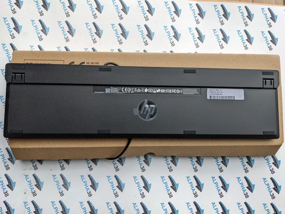USB Keyboard HP Halley Slim Black - German Qwertz - L96909-041 New Boxed - Image 3 of 3