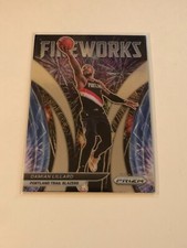 2021-22 PRIZM BASKETBALL DAMIAN LILLARD FIREWORKS INSERT #11 TRAILBLAZERS 