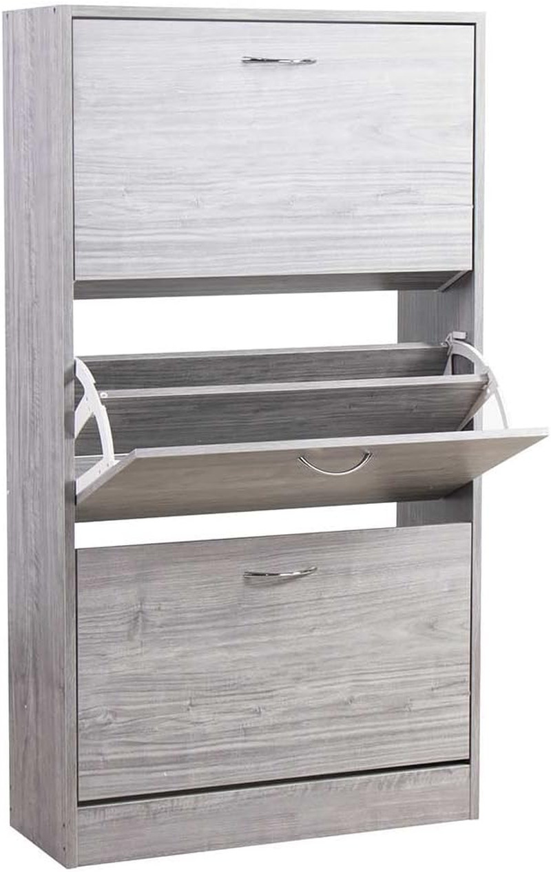 Scarpiera 3 Ante Ribalta Legno MDF - Mobile Portascarpe Qualità Top