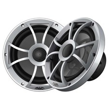 Wet Sounds RECON8-S-RGB 8" Speakers with Silver Open Grilles Integrated RGB LEDs