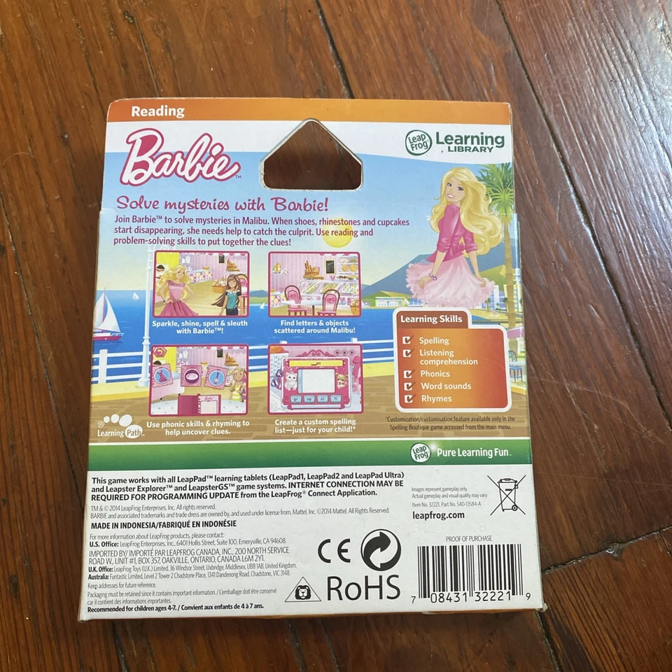 Leapfrog Barbie Malibu Mysteries Reading Cartridge NIB LeapPad LeapsterGS 2014 - Image 2 of 3