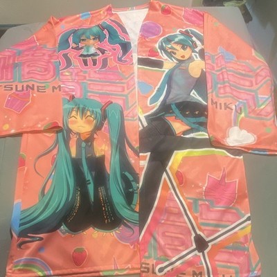 Hatsune Miku Vocaloid Pink Graphic Print live happy coat