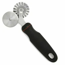 Norpro Grip-EZ 2in1 Stainless Steel Pastry Ravioli Fluted Wheel & Flat Cutter