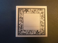 Flower Frame - Rubber Stamp - Wood Mounted