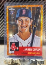 2022 Topps Chrome Anniversary - Jarren Duran Toile White & Orange Refractor /25