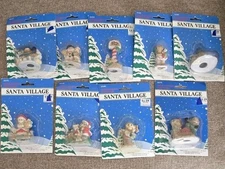 1992 Fabri-Centers of America Hand Painted Porcelain Holiday Village Figures (9)