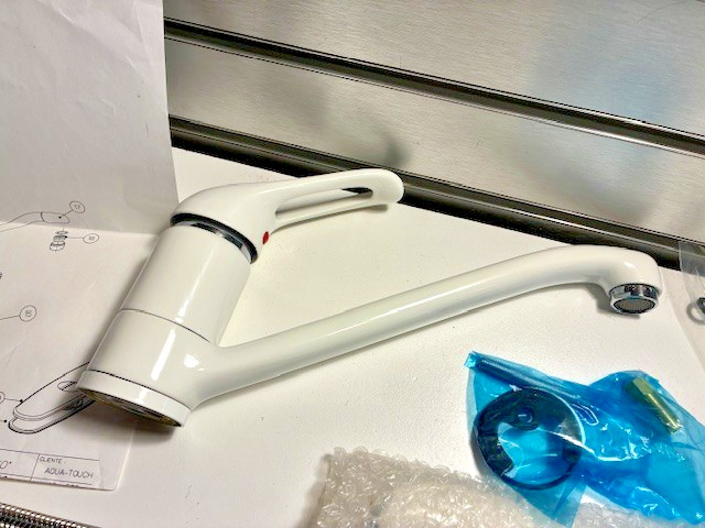 Paini Italian White One-Handle Single-Hole Kitchen Faucet As