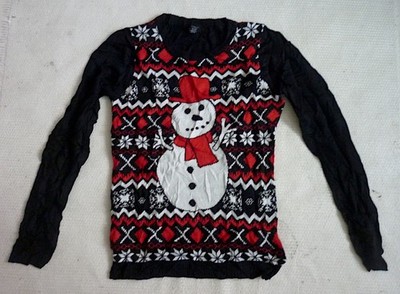 Street 21 Pullover Nordic Muster Weihnachten Weihnachten Schneemann L