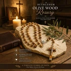 HolyLand Necklace Wood Olive Rosary Soil Jerusalem Beads Land Cross Special Gift