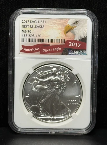 NGC MS70 2017 American Silver Eagle One Dollar Silver Coin -150