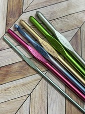 Susan Bates Vintage Crochet Hooks Lot of 6 Various Sizes Aluminum