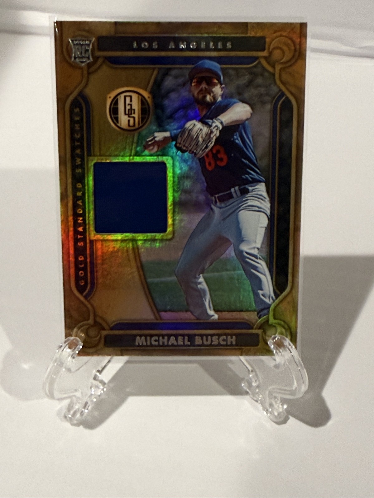2023 Panini Chronicles - Gold Standard Swatches Michael Busch #GSS-MB (MEM, RC)