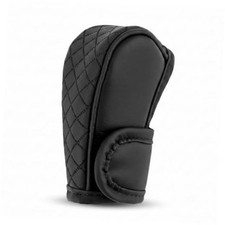 Leather Car Gear Shift Cover, Anti-slip Breathable Stick Shift Knob 1 PC Black