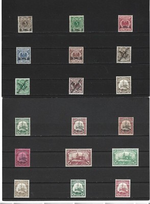 Deutsch-Ostafrika 1896, Kolonien, Auswahl aus MiNrn: 1 - 39 *, ungebraucht, MH *