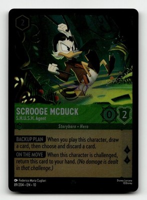 Scrooge McDuck - S.H.U.S.H. Agent 89/204 Foil Super Rare Whispers in the Well