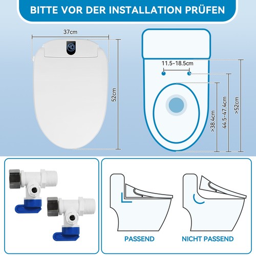 Puluomis Inteligente Smart Bidet Asiento de Inodoro Inodoro Ducha Bidé Asiento Calefacción - Imagen 8 de 33