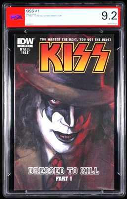 2012 IDW KISS #1 1st Print 1:10 Variant Cover Gene Simmons PSA 9.2  NM