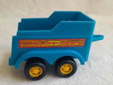 Vintage 1986 Blue Remco Toy Horse Trailer Plastic