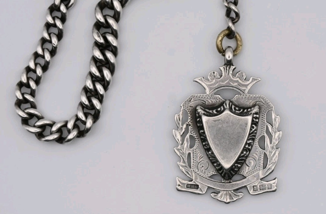 Antique Victorian Solid Silver Hallmarked Albert … - image 2