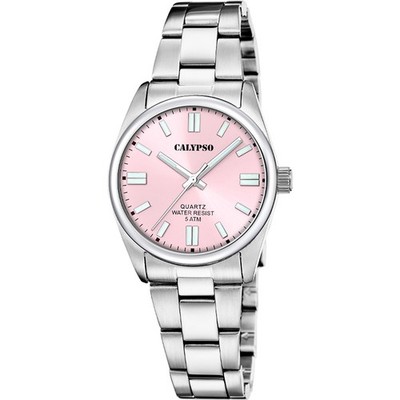 Calypso Basic Damenuhr K5863-5 Rosa Edelstahlband 32 mm