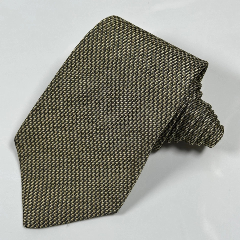 BVLGARI 100% шелк галстук мужской золото черный геометрический галстук Италии дизайнер роскошь - Изображение 2 из 4