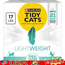 Lightweight Cat Litter W/ Odor Control  Activated Charcoal 99.9 Dust Free New