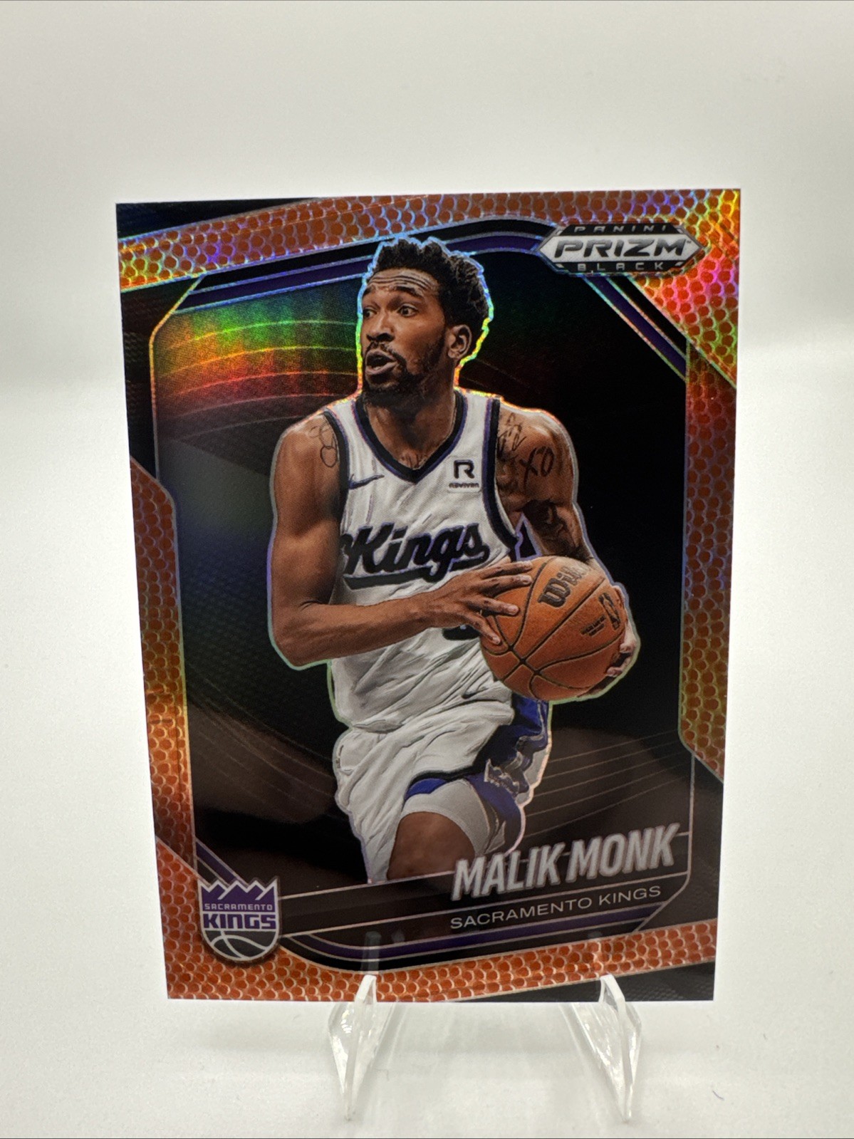 Malik Monk 2024-25 Panini Prizm Black Basketball Prizm /225 Sacramento Kings #97