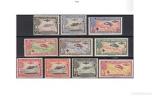 Edifil 339-348 MNH serie completa España 1926 Pro Cruz Roja Española