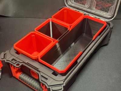 Milwaukee Packout Tall / Deep Ersatz Langbehälter kompatibel. Sowohl voll als auch halb