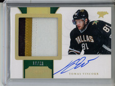 2011 Panini Dominion Horizontal /81 Tomas Vincour #143 RPA Rookie Patch Auto RC