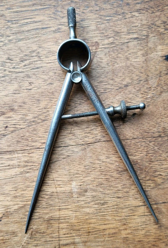 Vintage L. S. Starrett 4" Round Leg Spring Divider USA - Bild 1 von 15