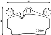 Hella Pagid Bremsbelagsatz Scheibenbremse 8DB 355 018-711 FüR 7LA Touareg Vw 7L6
