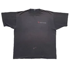 VINTAGE Fujifilm TruColor XL Faded Black Worn 90s Camera Art Tech Logo Tee USA