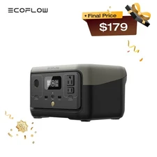EcoFlow New RIVER 2 Portable Power Station  256Wh LiFePO4 Generator for Outdoor