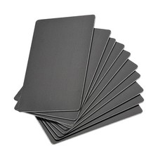 10 Stk 100x60x1mm Blank Metall Karte Eloxiert Aluminium Platte DIY Laser Schwarz
