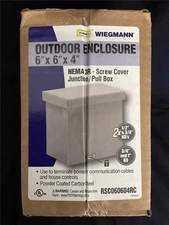 + Wiegmann Outdoor Enclosure 6"x6"x4" NEMA 3R Junction Pull Box RSC060604RC NEW