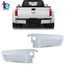 Chrome LH/RH Bumper Ends Kit W/ Sensor Hole For 2008-2016 Ford F250 F350