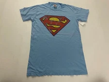 Junk Food Superman Logo T Shirt Adult Size M cotton Blue