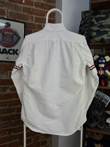 Men's THOM BROWNE New York White Oxford Long Sleeve Shirt Size 2 Made in Japan - Picture 16 of 23