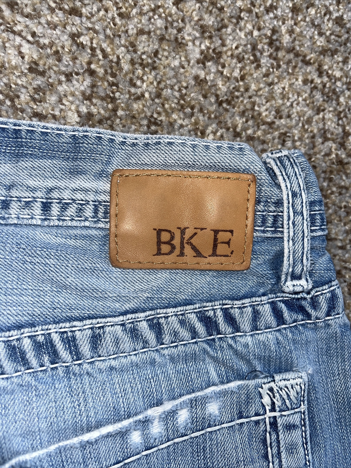BKE Tyler Jeans Mens 36 Regular 34x31 Denim Blue Pockets Casual  Distressed - View 16