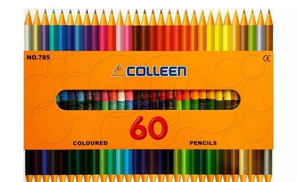 Colleen 60 Colors 30 Pencils Art Draw Dual Head Round High Quality Wood +  DHL