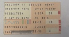 1978 Bruce Springsteen Concert Ticket Stub Philly Spectrum May 27, 1978